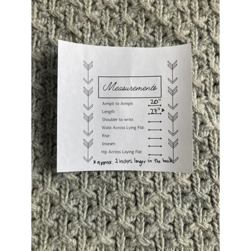 Banana Republic Star Stitch Sweater Women L Gray Crew Pullover Alpaca Wool Blend - Picture 9 of 9